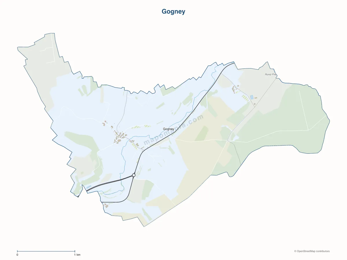 Carte de Gogney à personnaliser