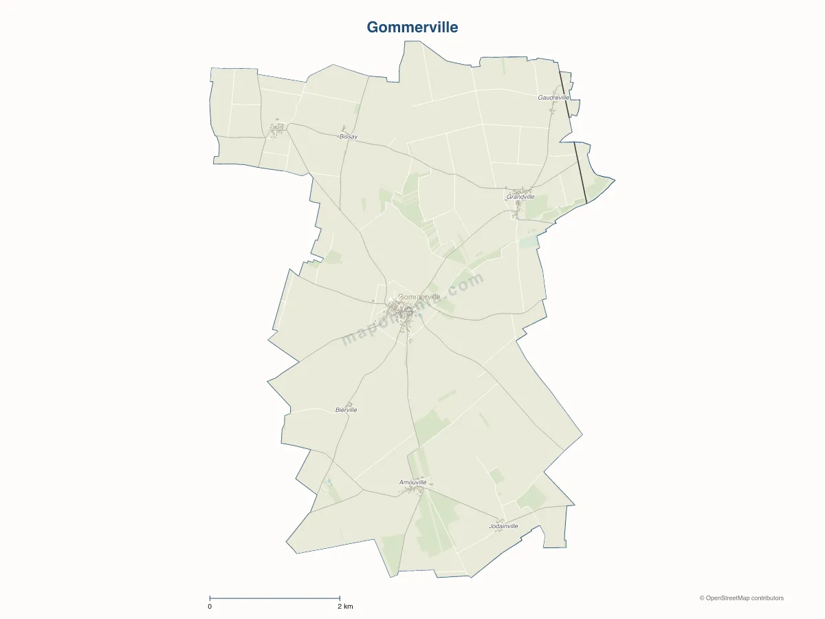 Carte de Gommerville à personnaliser