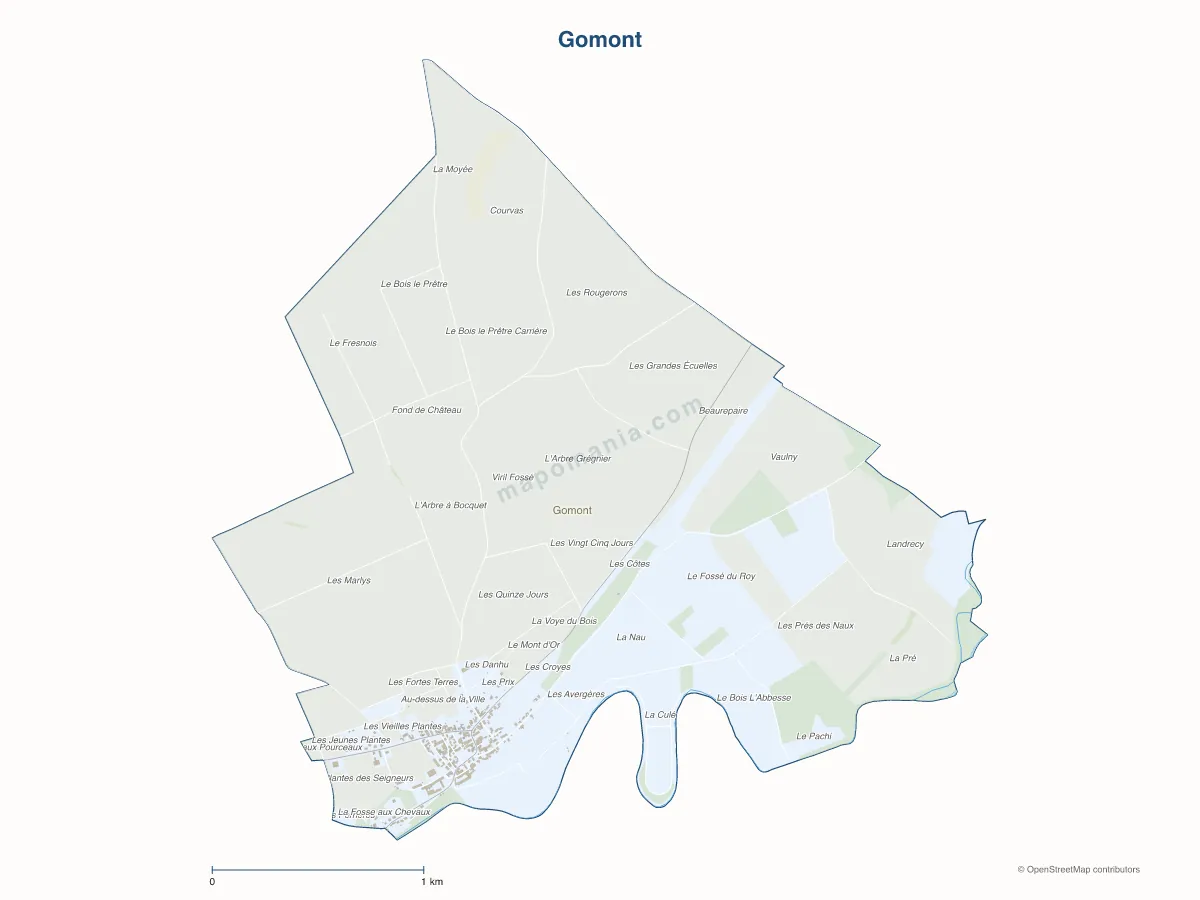 Carte de Gomont à personnaliser