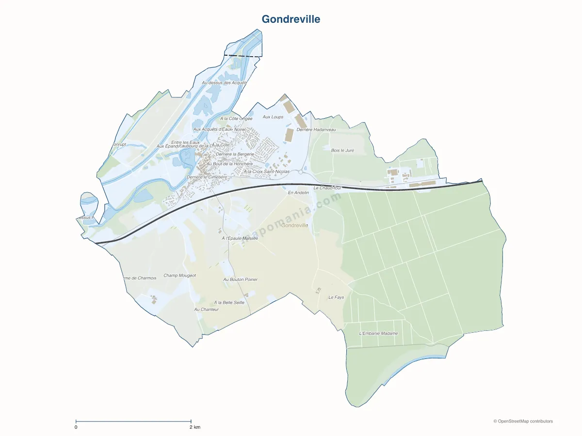 Carte de Gondreville à personnaliser