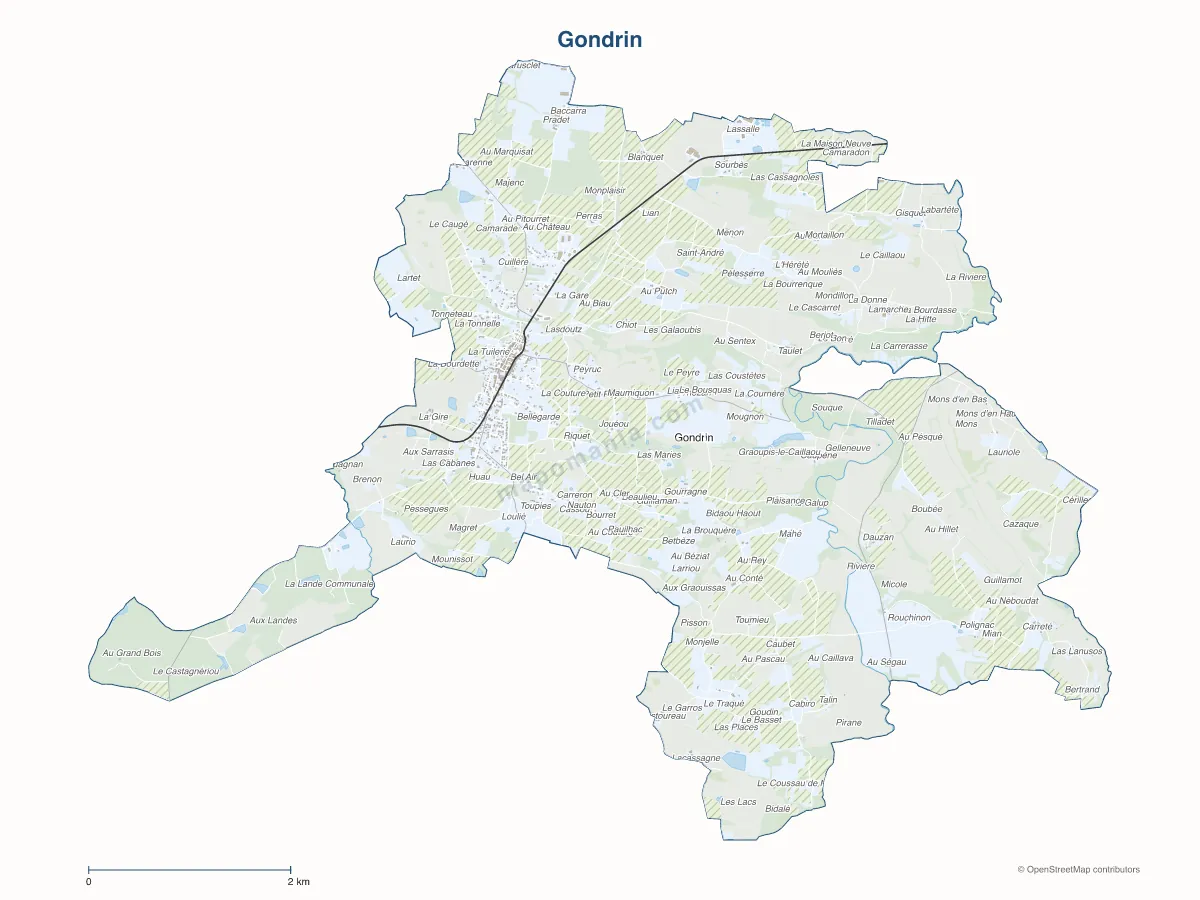 Carte de Gondrin à personnaliser