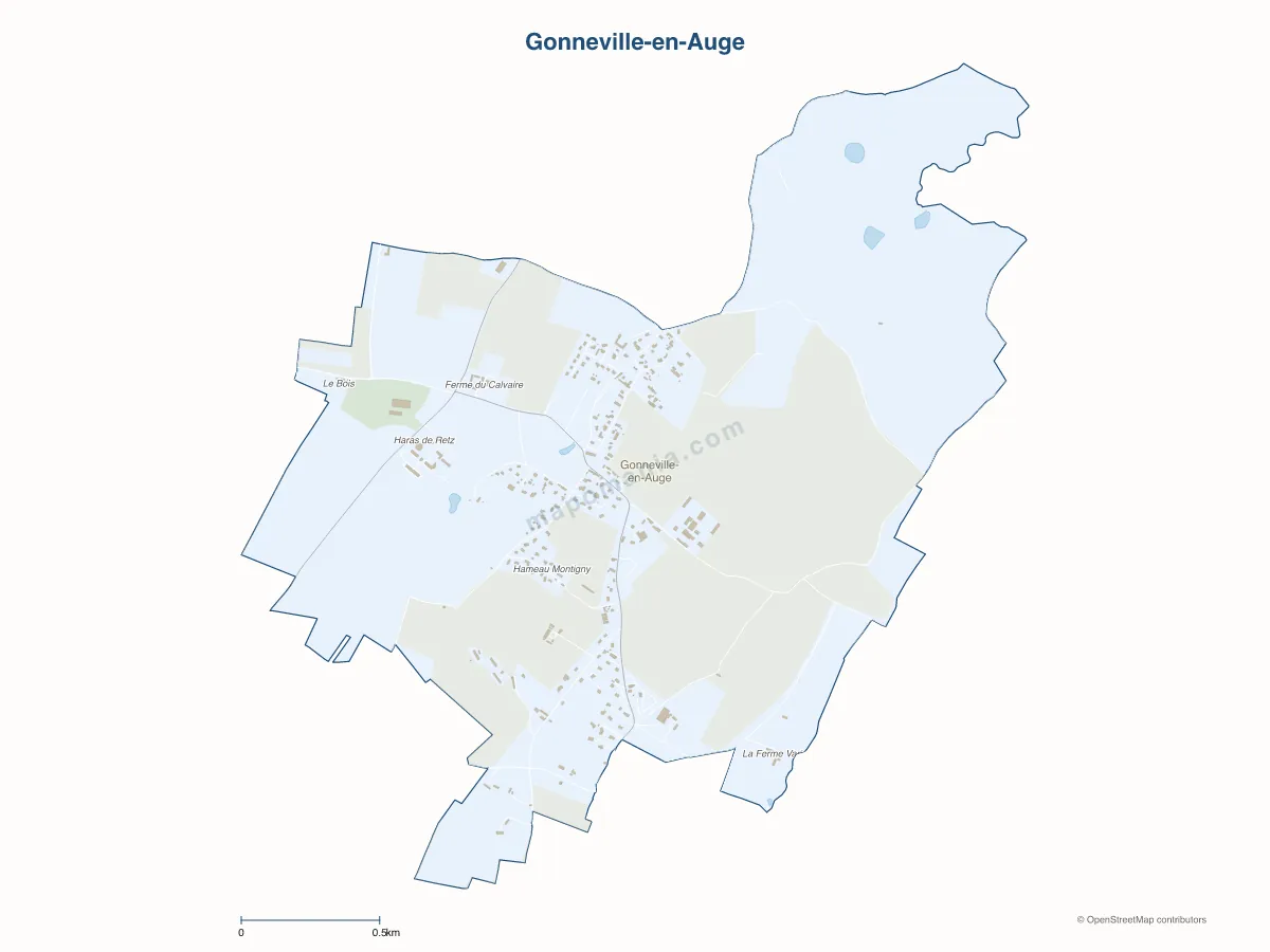 Carte de Gonneville-en-Auge à personnaliser