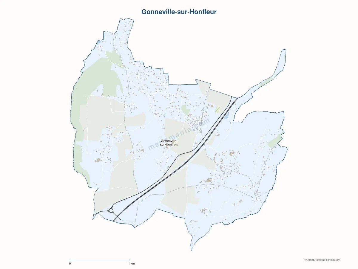 Carte de Gonneville-sur-Honfleur à personnaliser