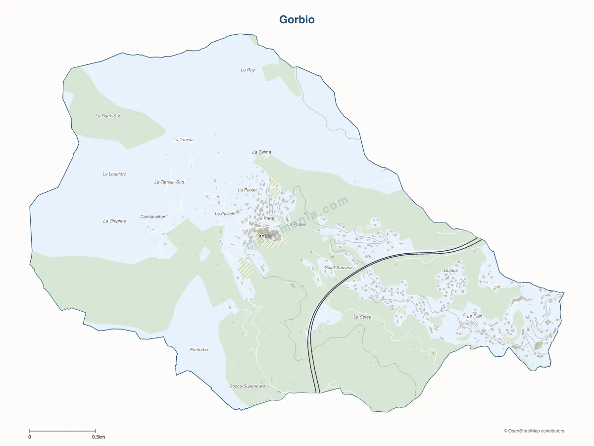 Carte de Gorbio à personnaliser