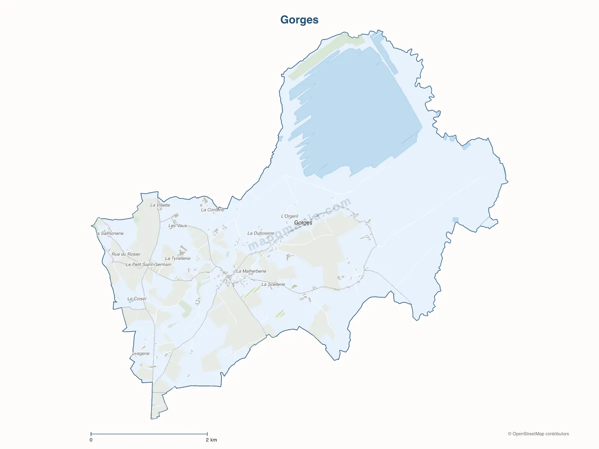 Carte de Gorges à personnaliser
