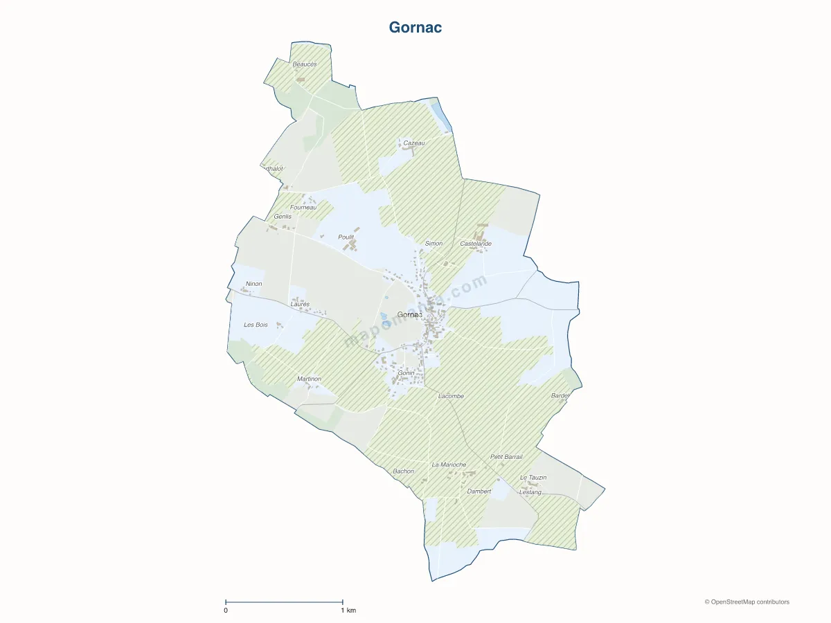 Carte de Gornac à personnaliser