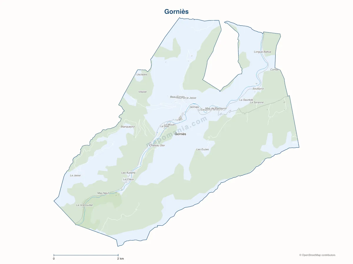 Carte de Gorniès à personnaliser