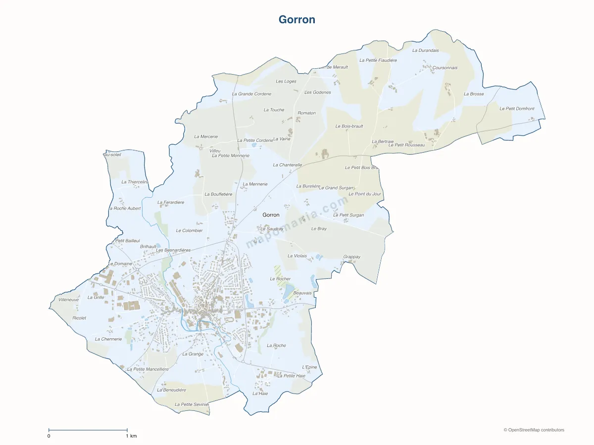 Carte de Gorron à personnaliser