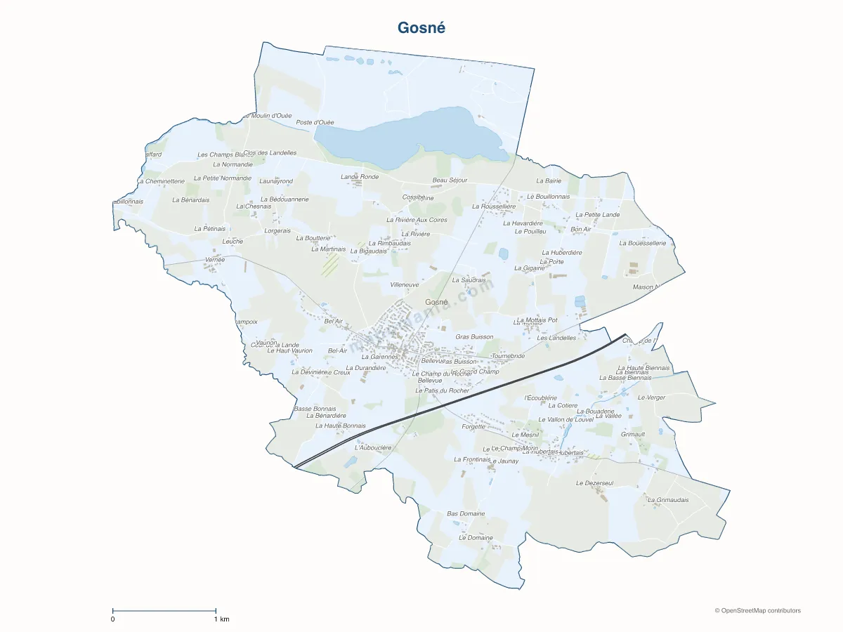 Carte de Gosné à personnaliser