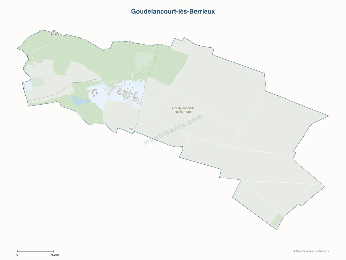 Carte de Goudelancourt-lès-Berrieux à personnaliser