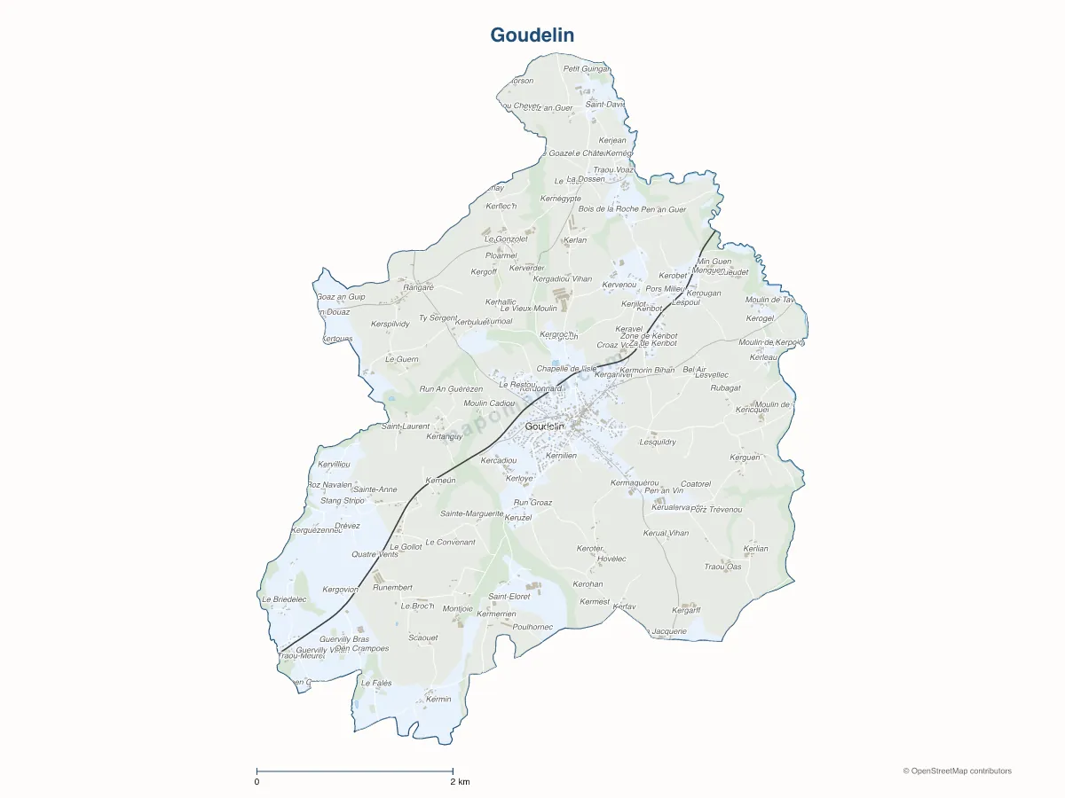 Carte de Goudelin à personnaliser