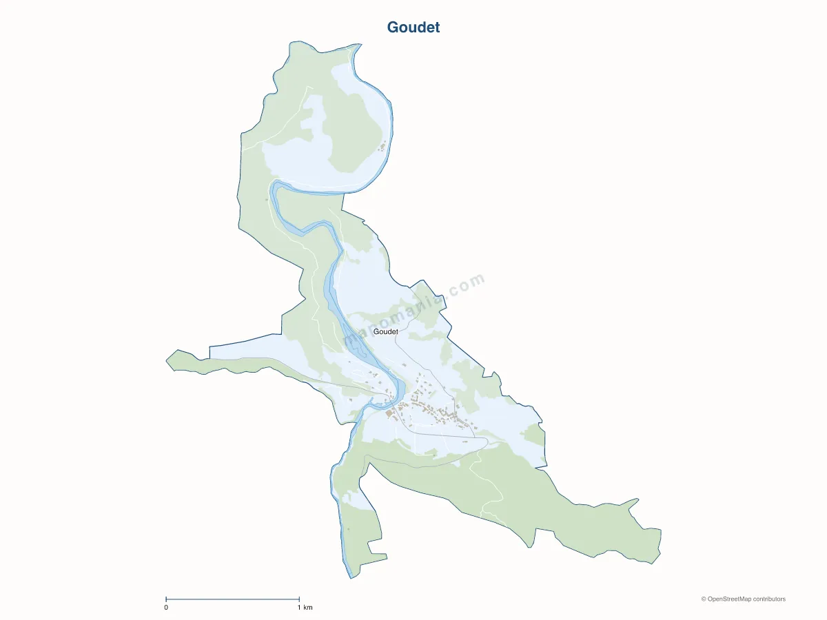 Carte de Goudet à personnaliser
