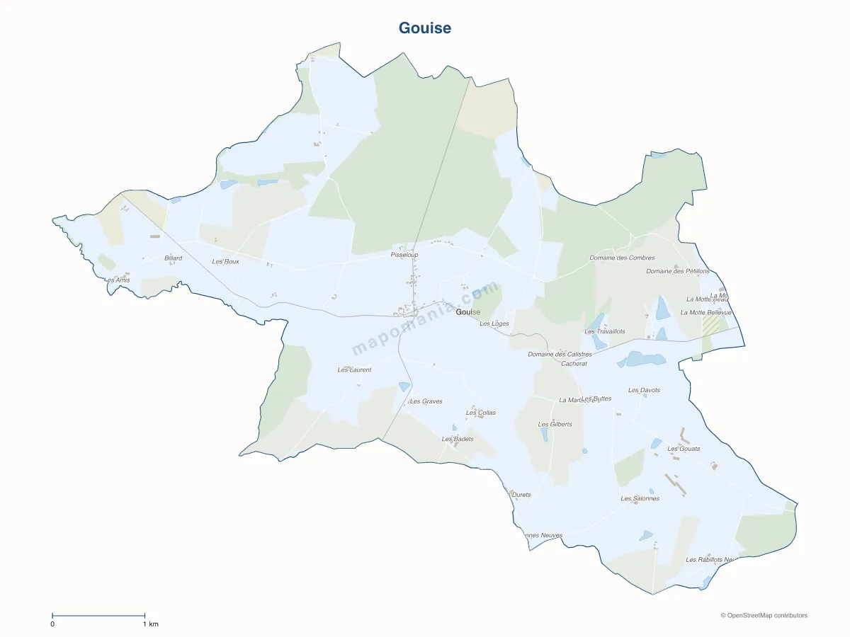 Carte de Gouise à personnaliser