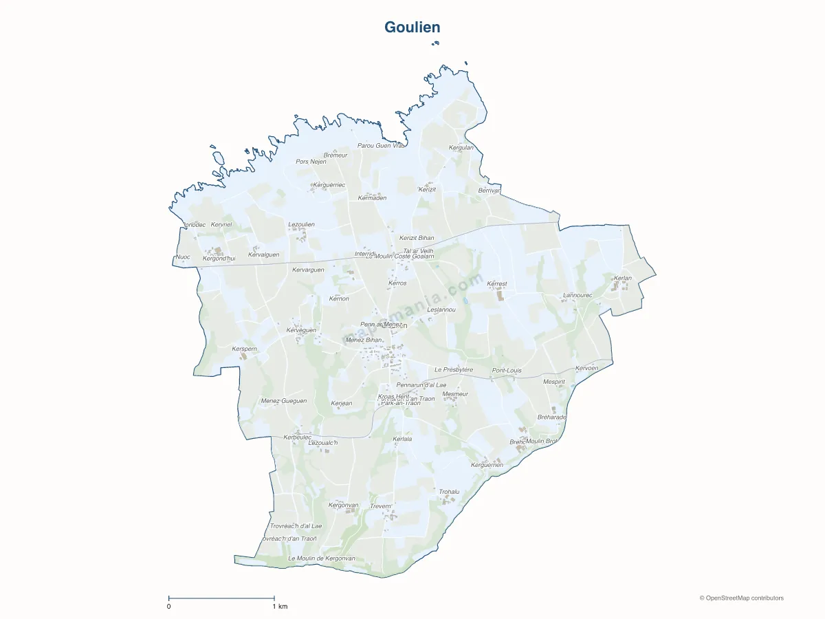 Carte de Goulien à personnaliser
