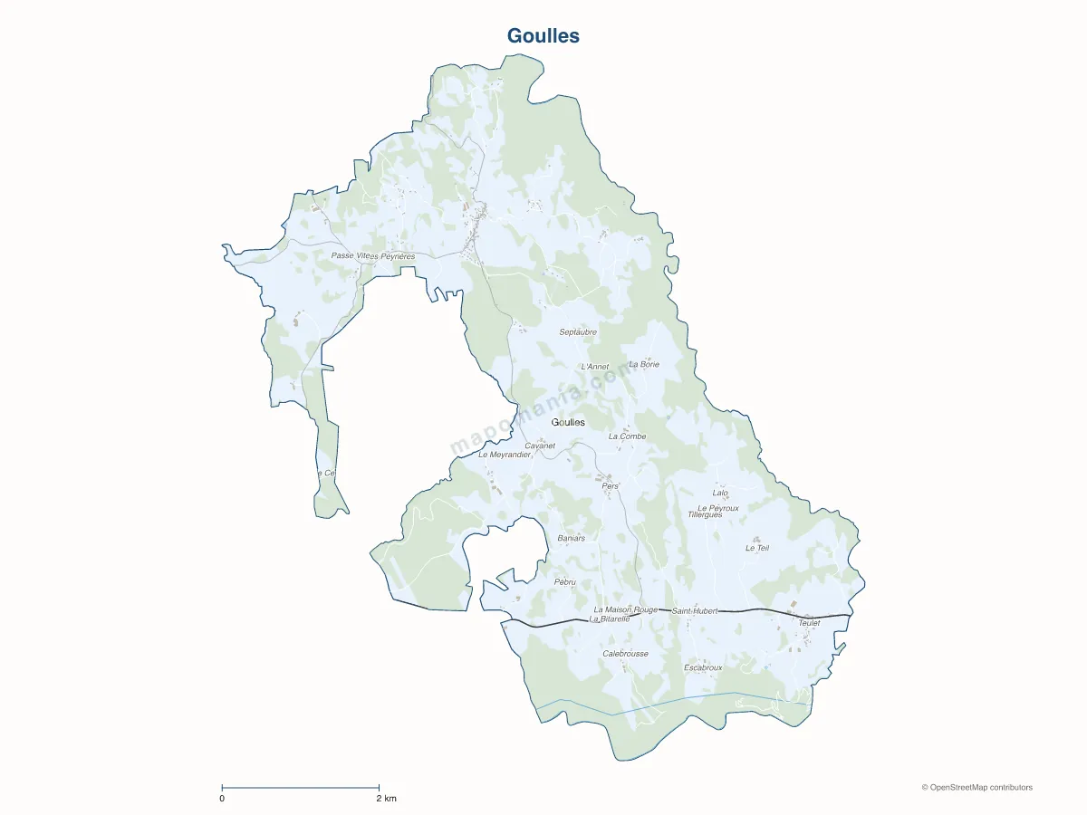 Carte de Goulles à personnaliser