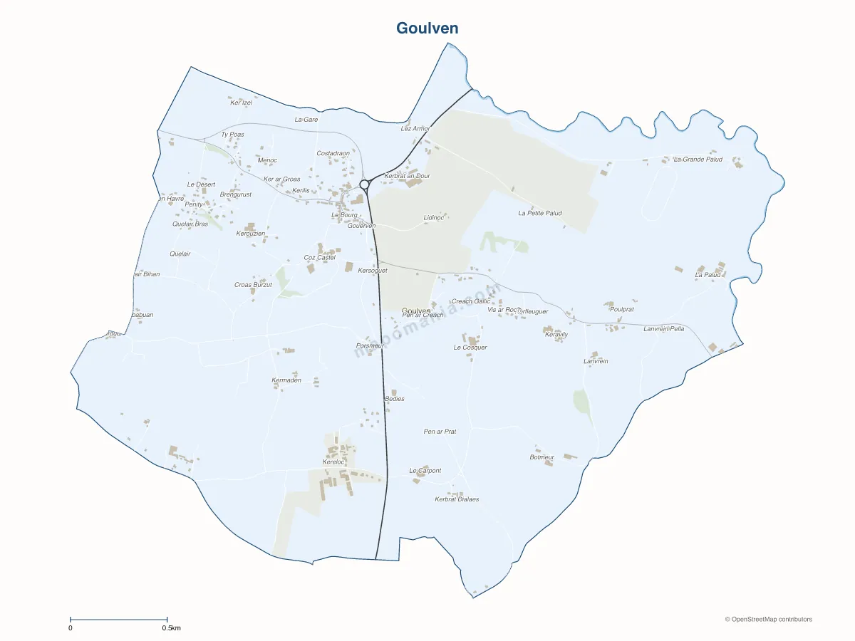 Carte de Goulven à personnaliser