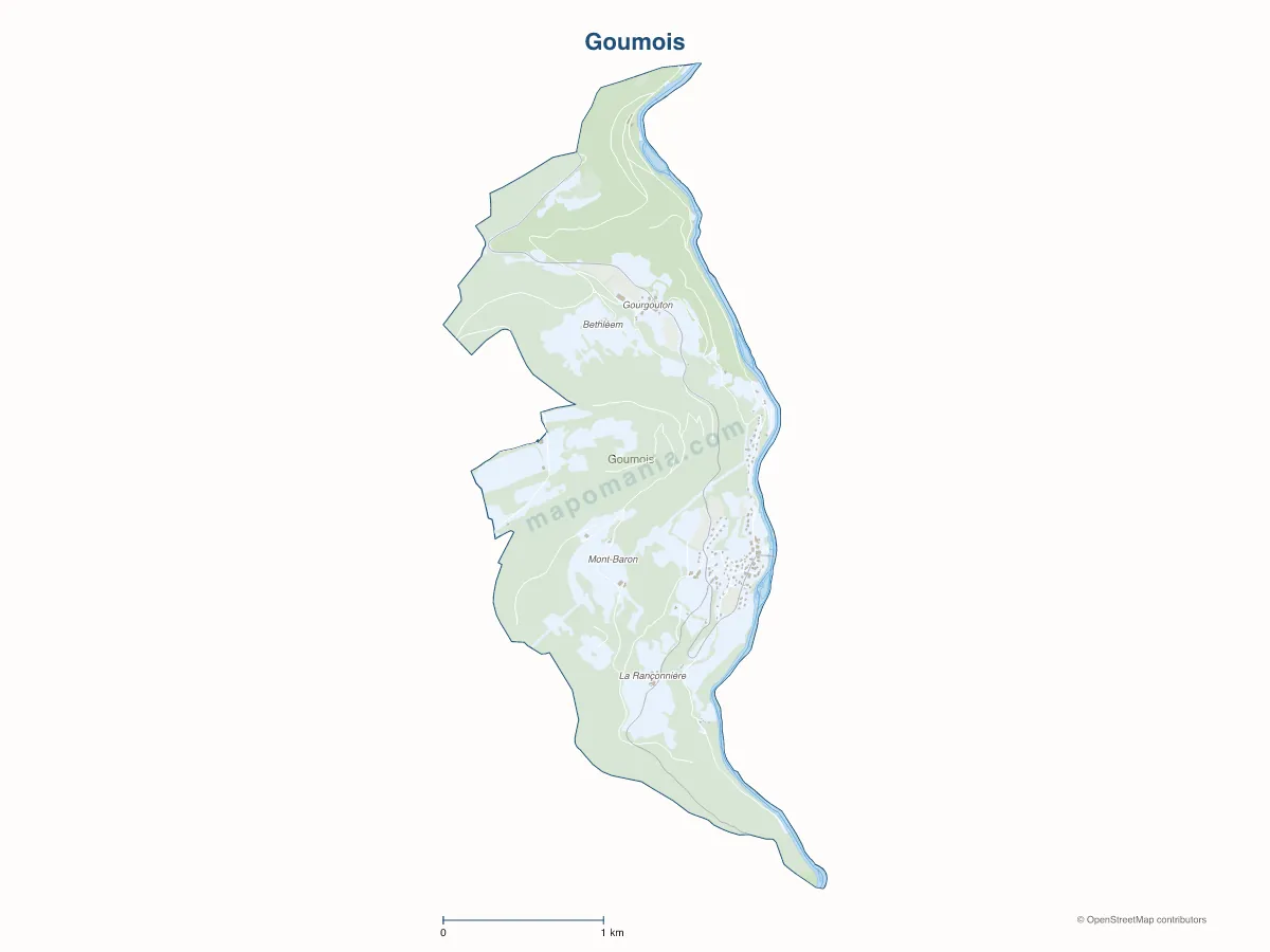 Carte de Goumois à personnaliser