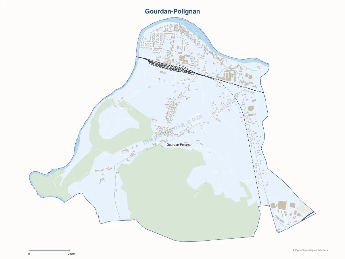 Carte de Gourdan-Polignan à personnaliser