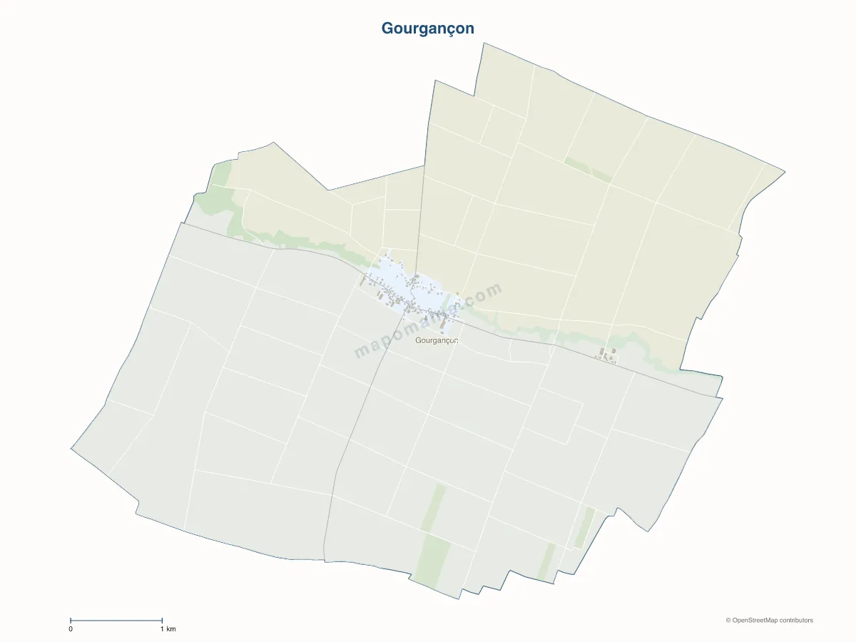 Carte de Gourgançon à personnaliser