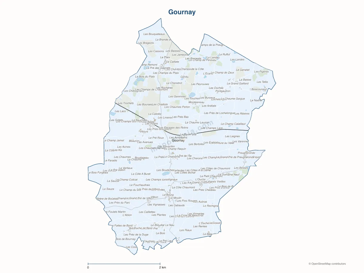 Carte de Gournay à personnaliser