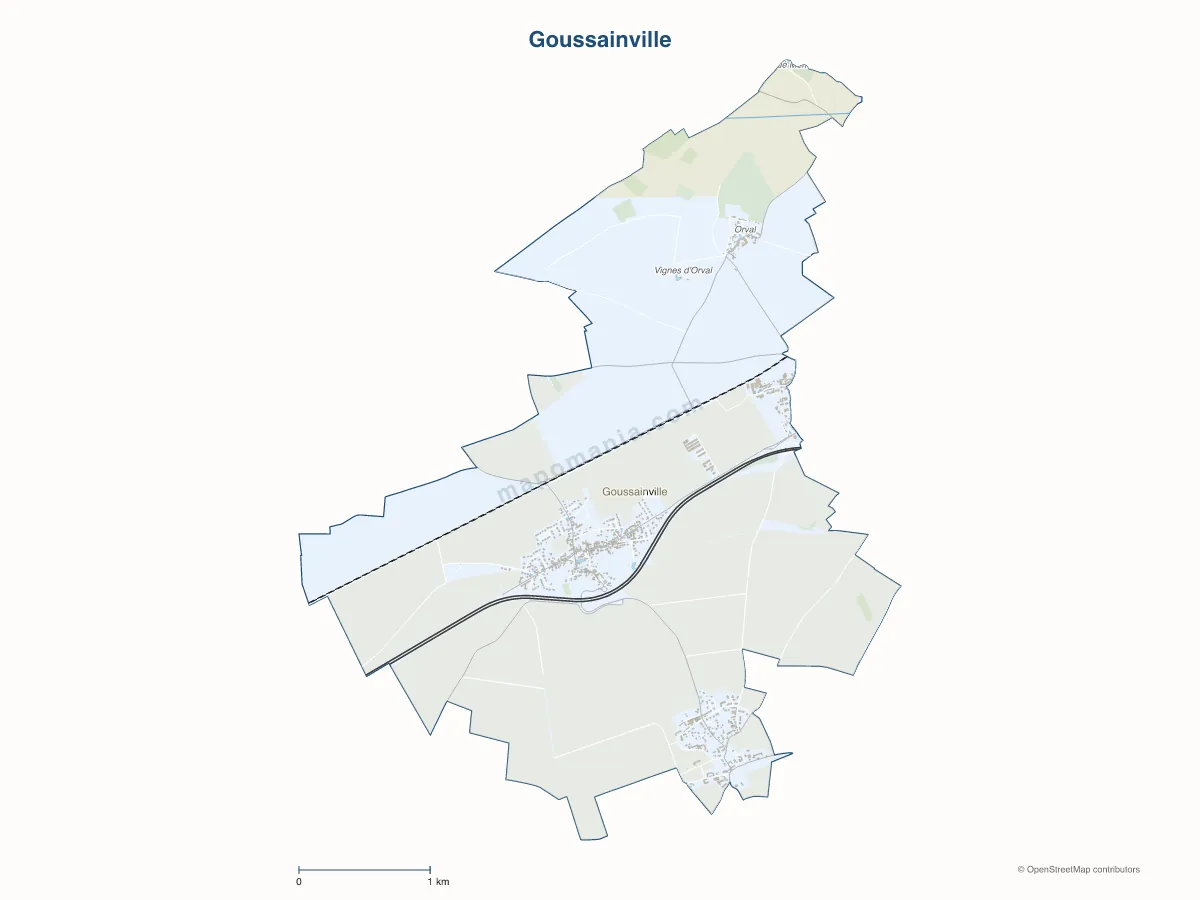 Carte de Goussainville à personnaliser