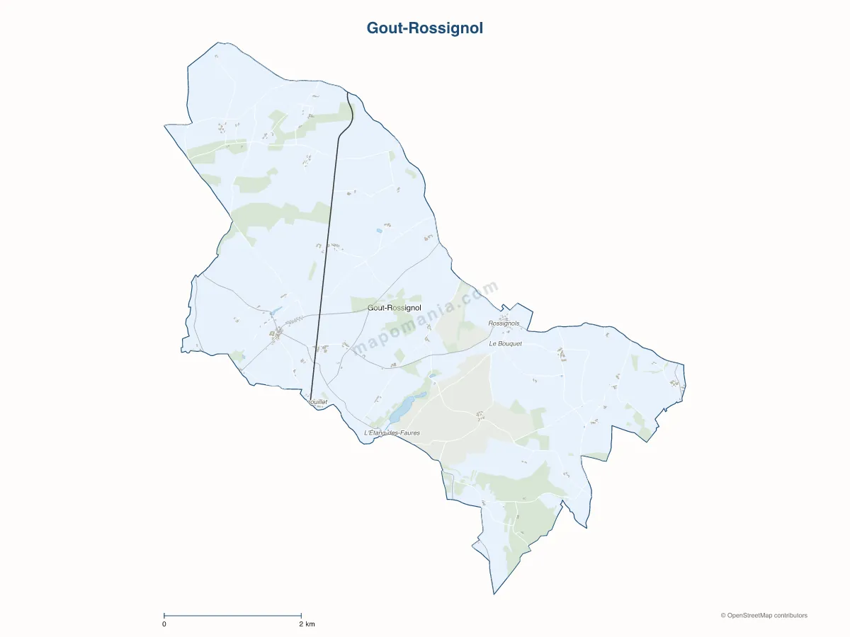 Carte de Gout-Rossignol à personnaliser