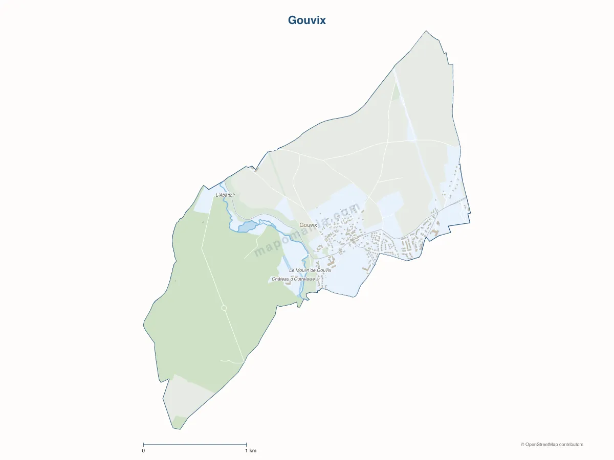 Carte de Gouvix à personnaliser