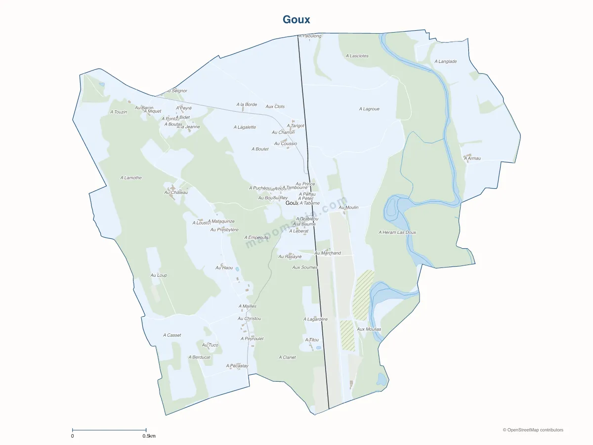 Carte de Goux à personnaliser