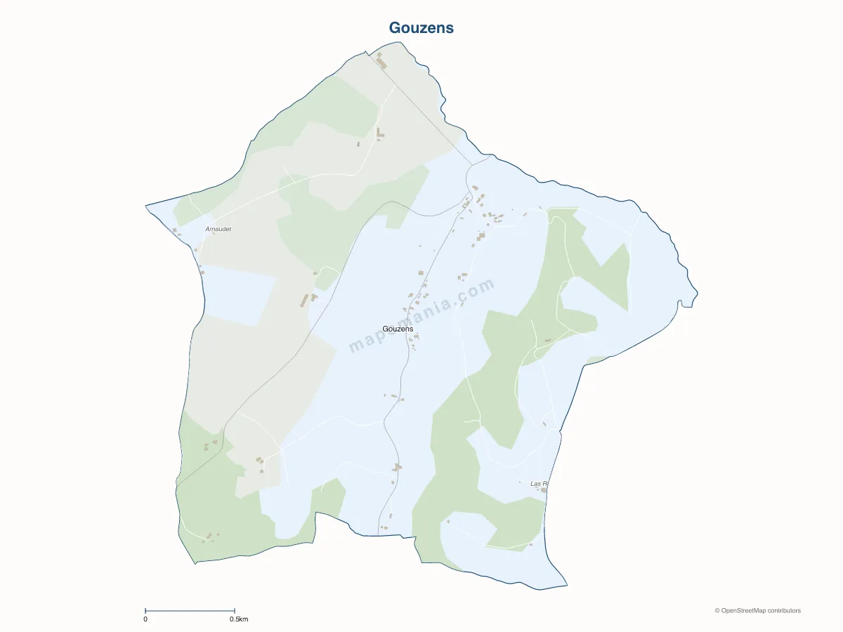 Carte de Gouzens à personnaliser