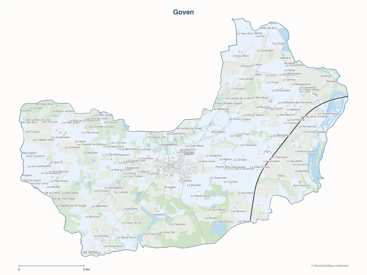 Carte de Goven à personnaliser