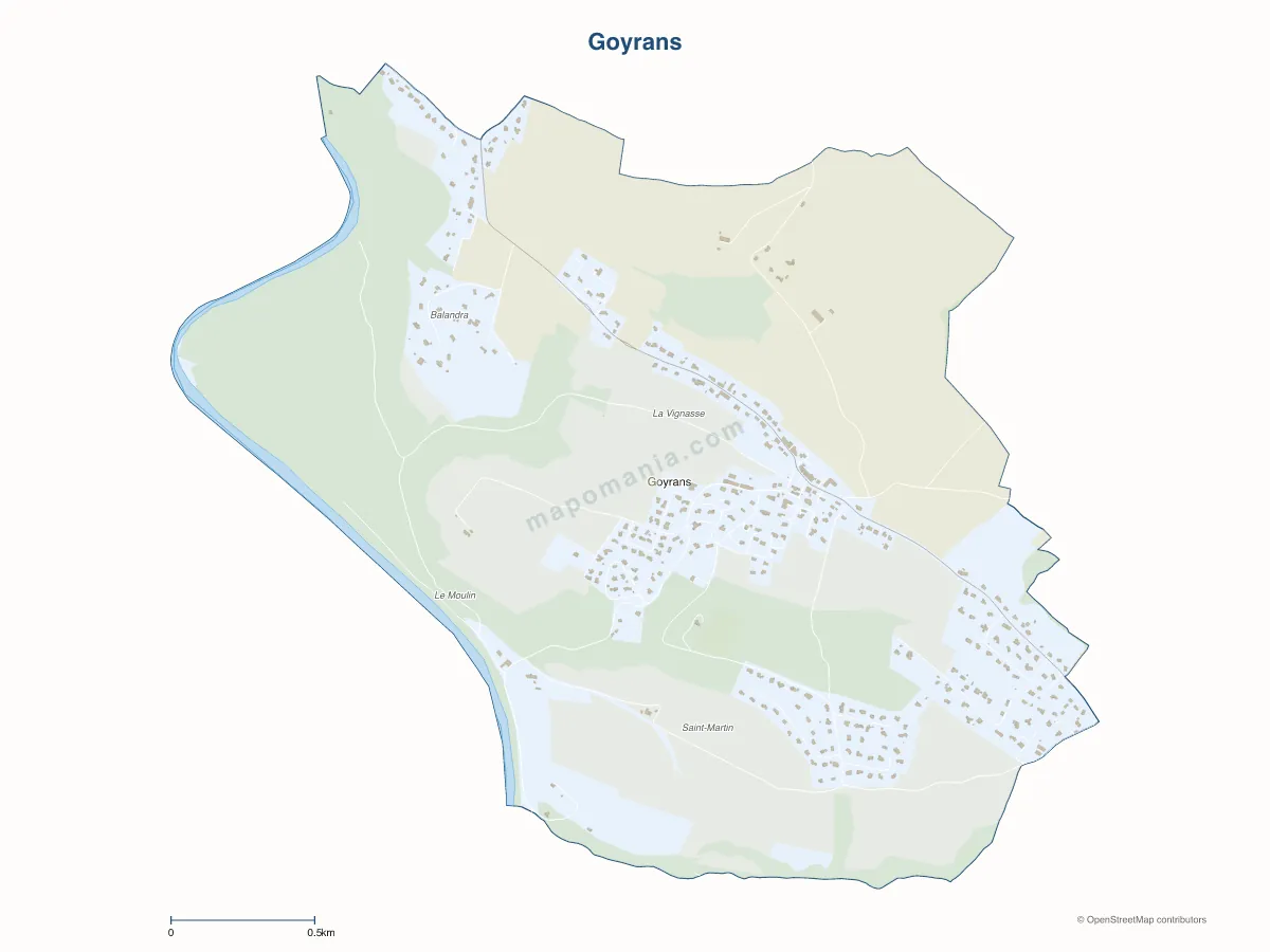 Carte de Goyrans à personnaliser