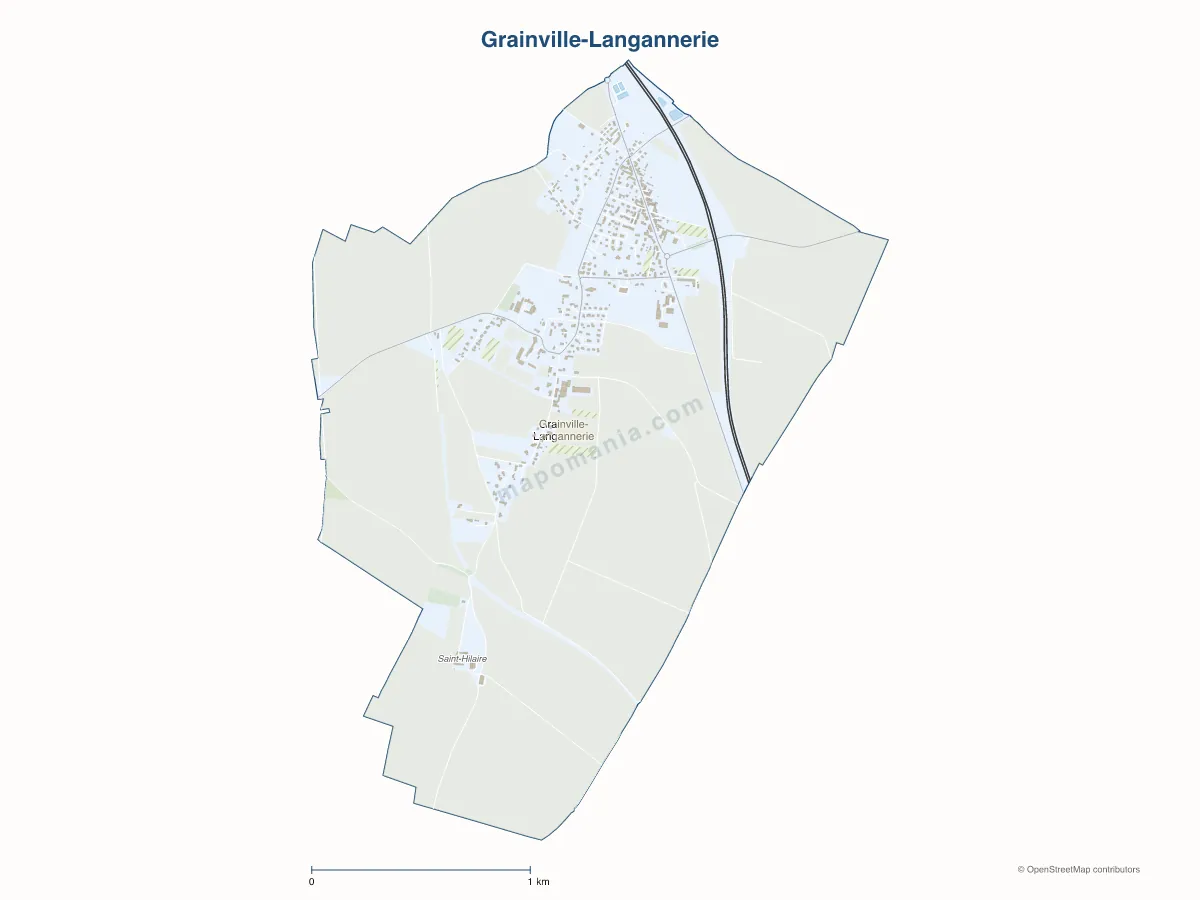 Carte de Grainville-Langannerie à personnaliser