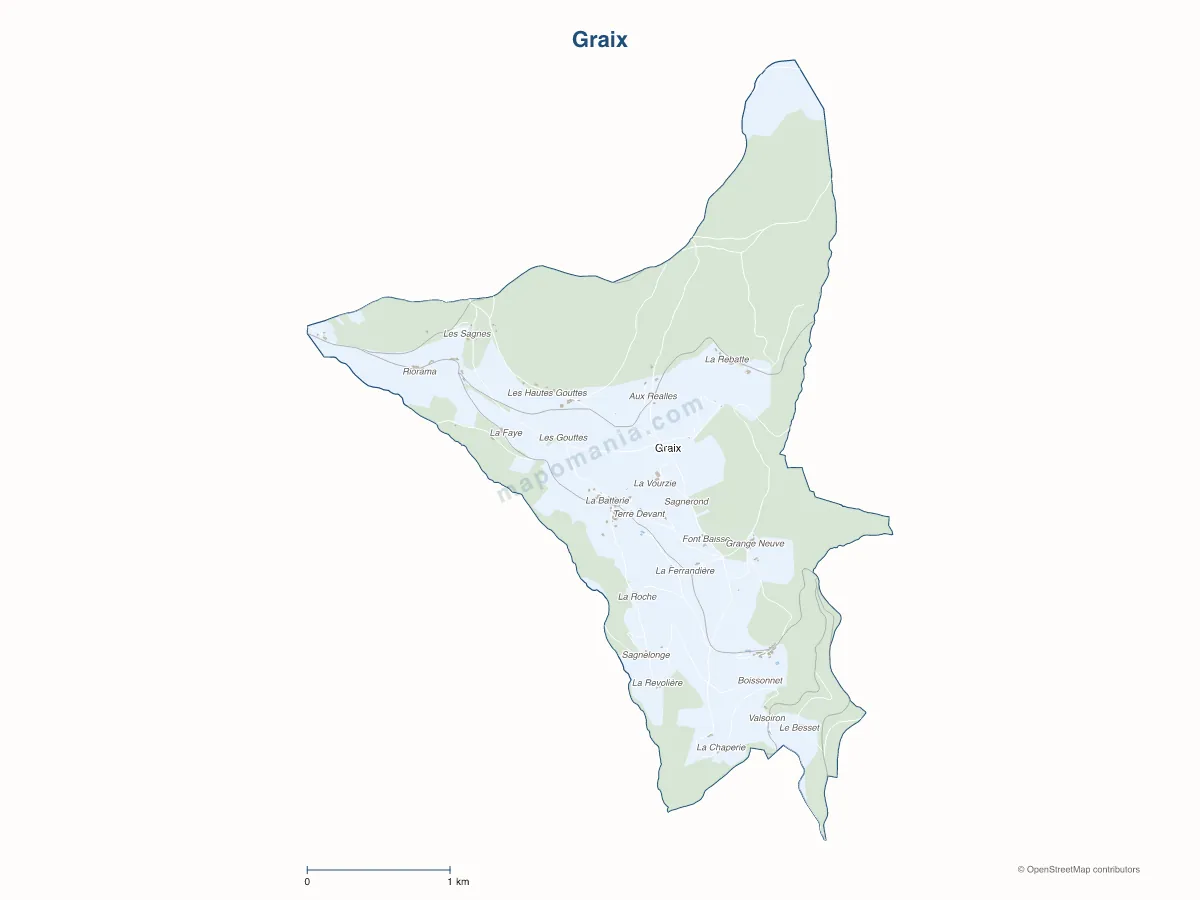 Carte de Graix à personnaliser