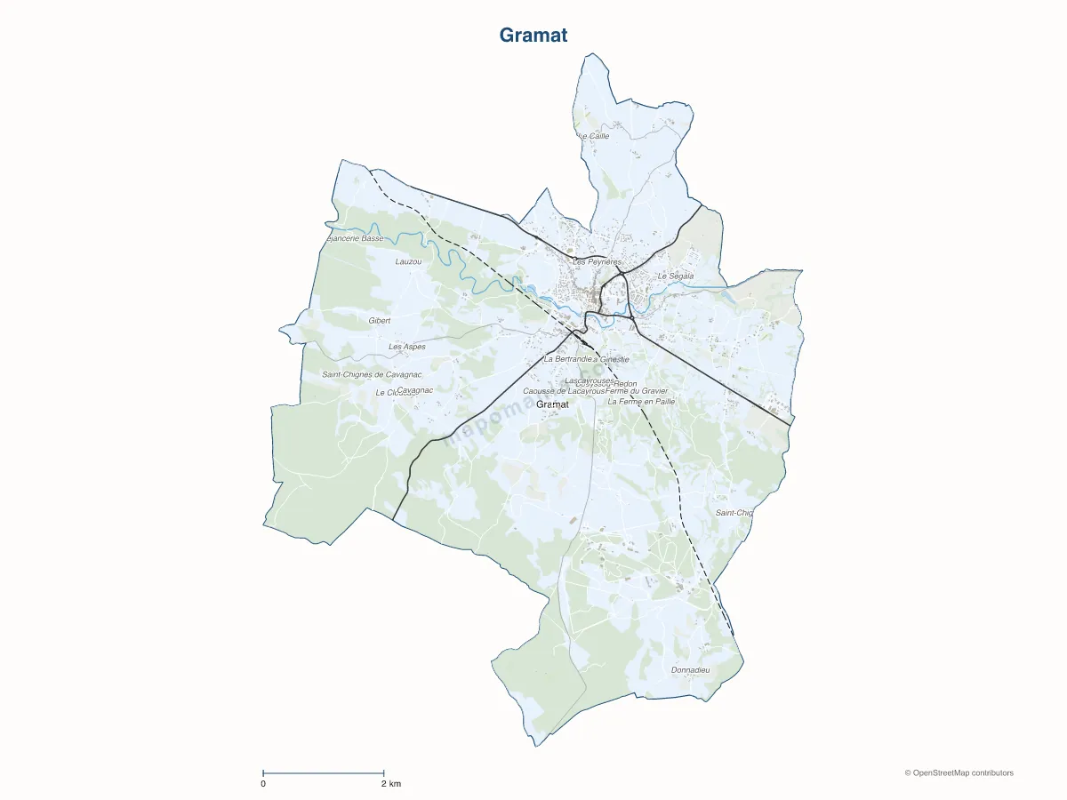Carte de Gramat à personnaliser