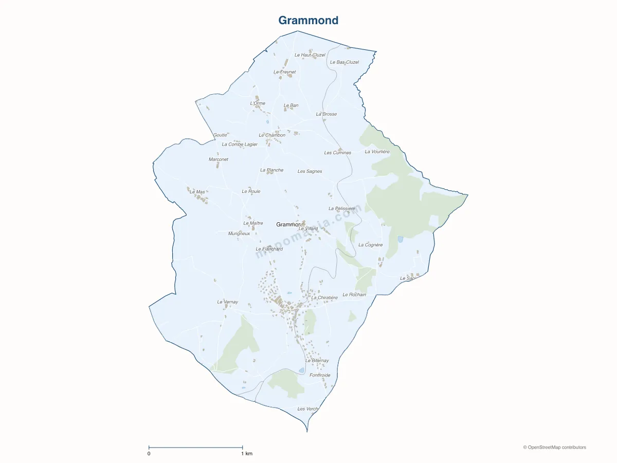 Carte de Grammond à personnaliser