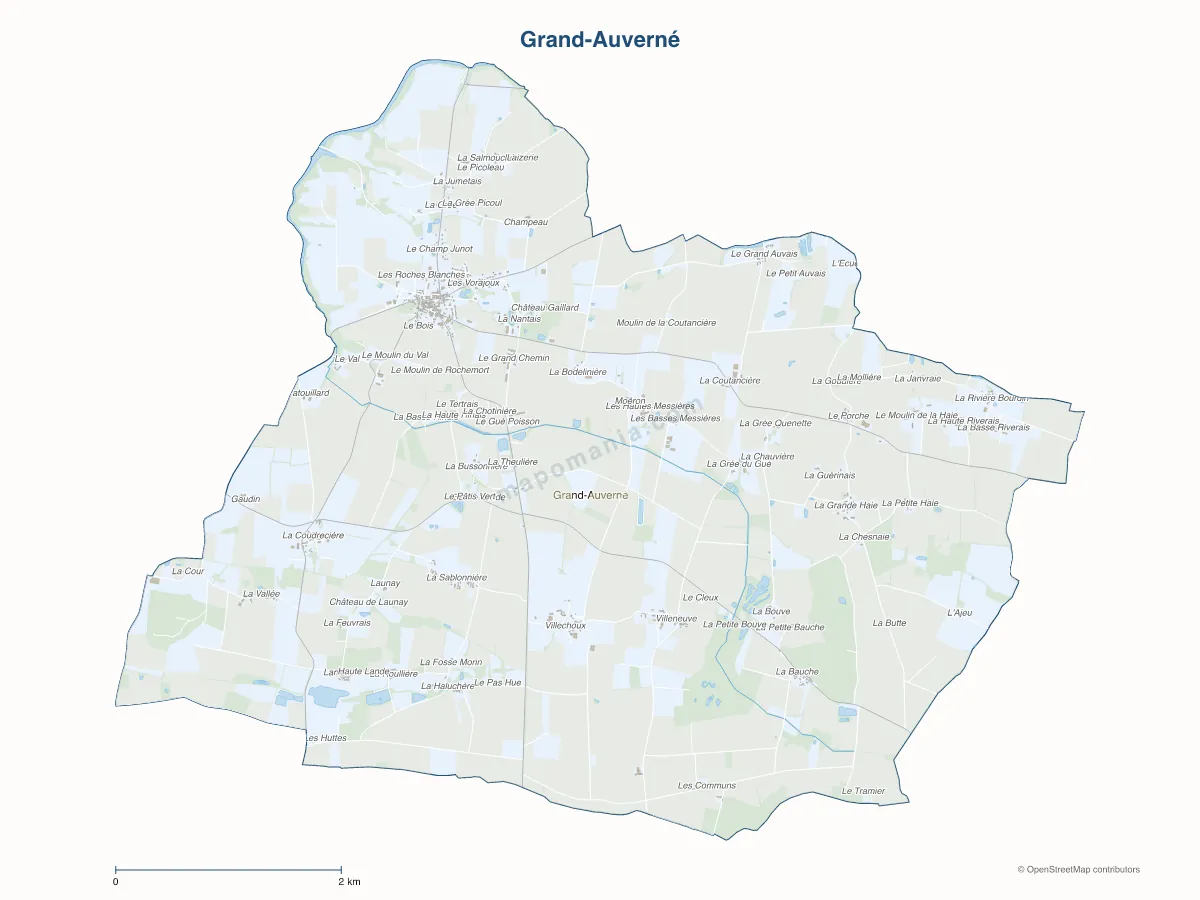 Carte de Grand-Auverné à personnaliser