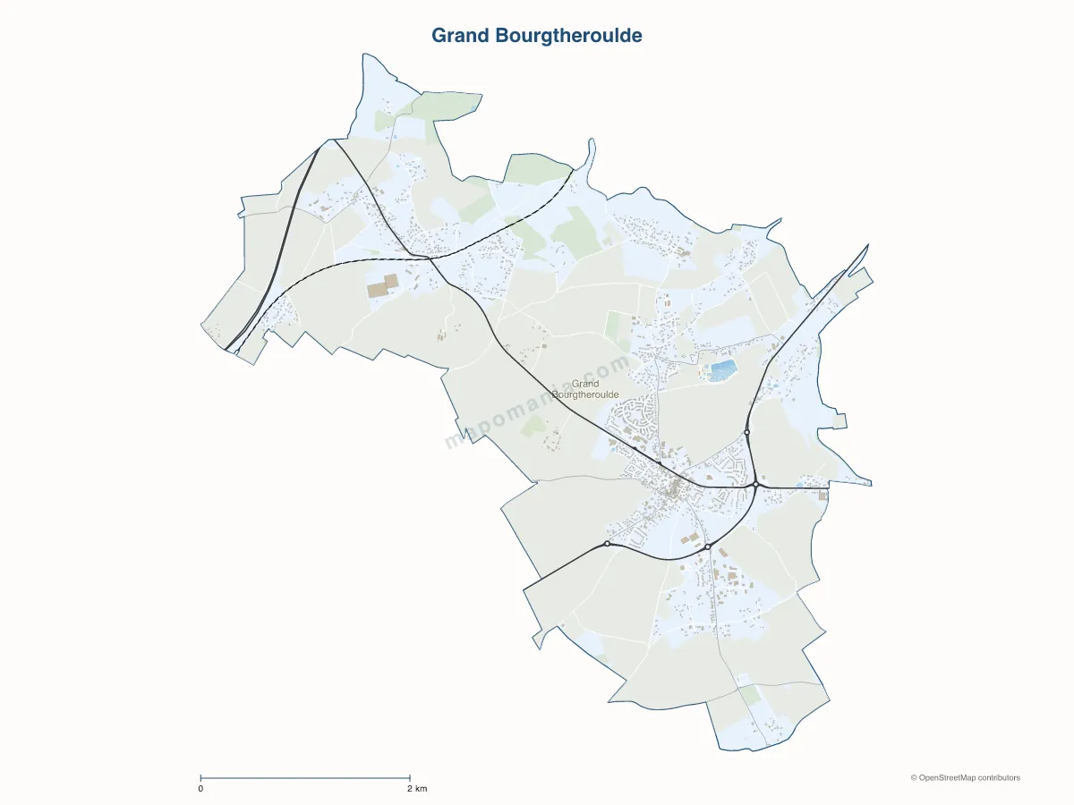 Carte de Grand Bourgtheroulde à personnaliser