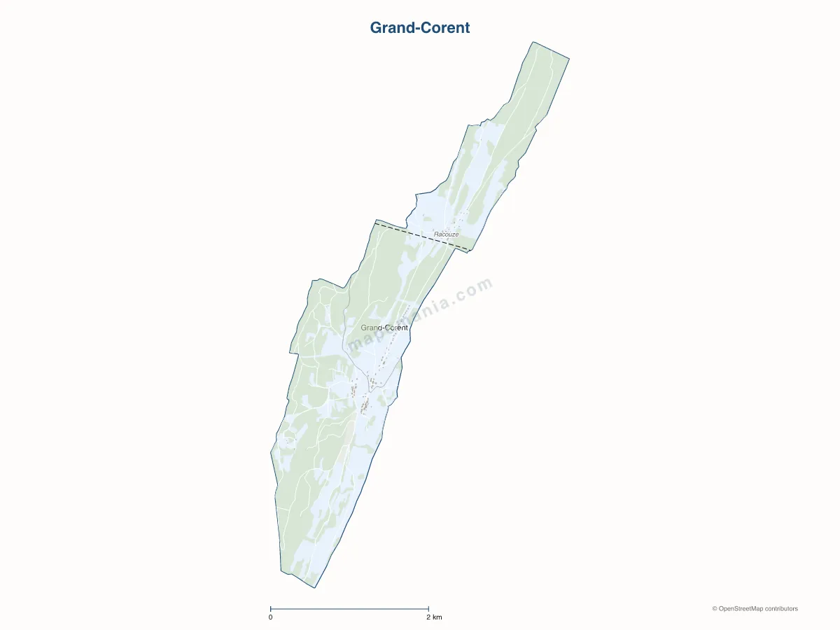 Carte de Grand-Corent à personnaliser
