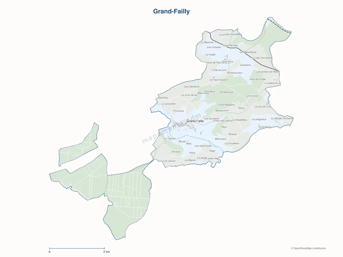 Carte de Grand-Failly à personnaliser