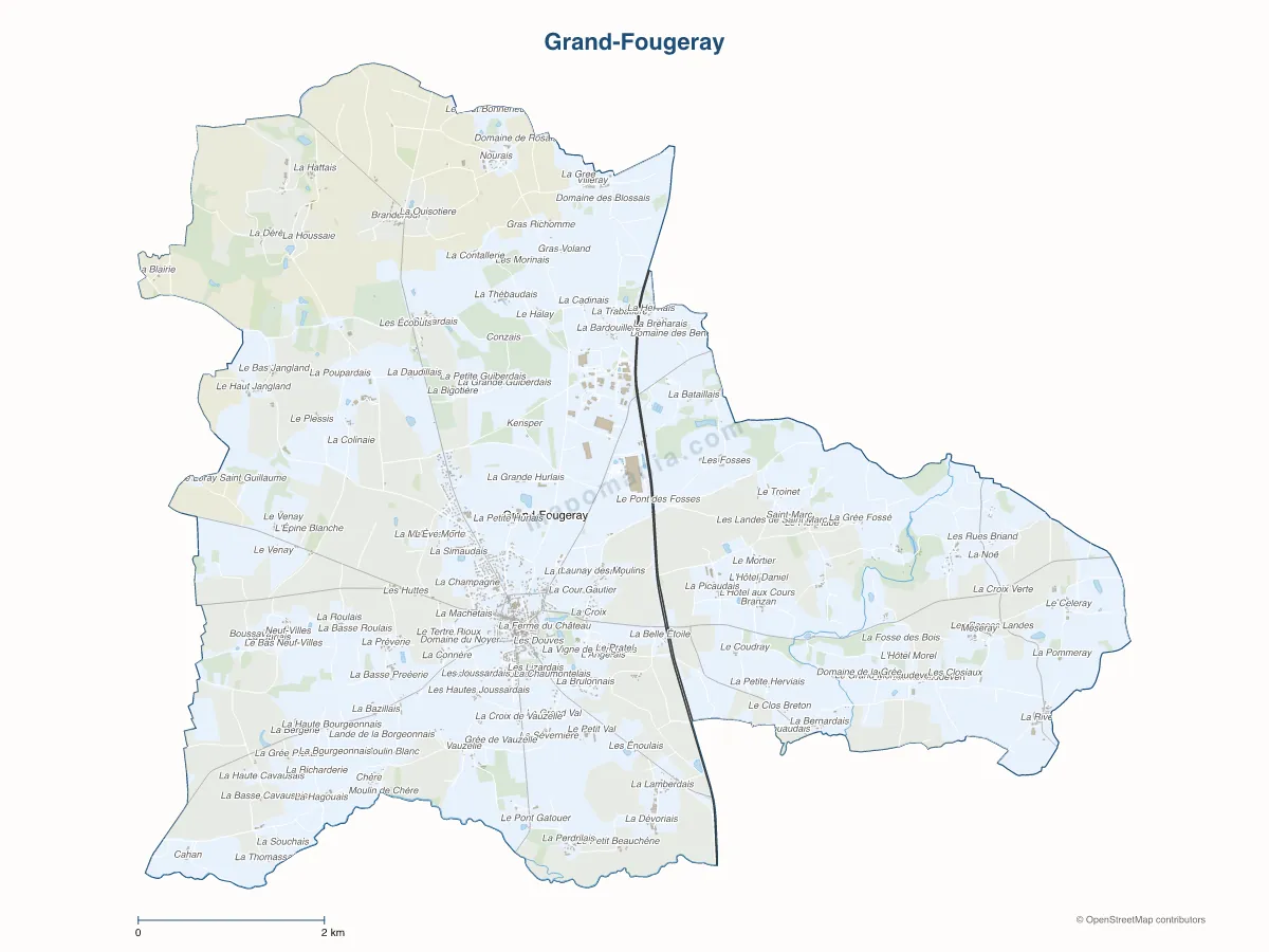 Carte de Grand-Fougeray à personnaliser