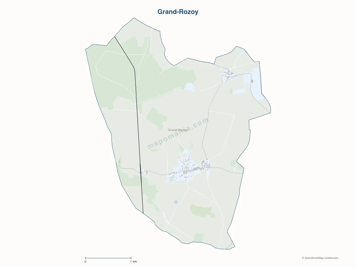 Carte de Grand-Rozoy à personnaliser