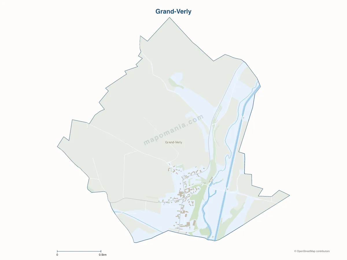 Carte de Grand-Verly à personnaliser