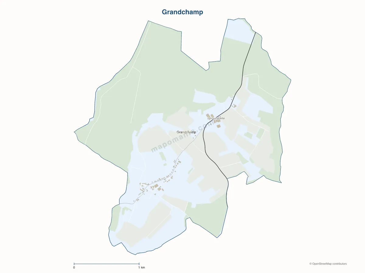 Carte de Grandchamp à personnaliser