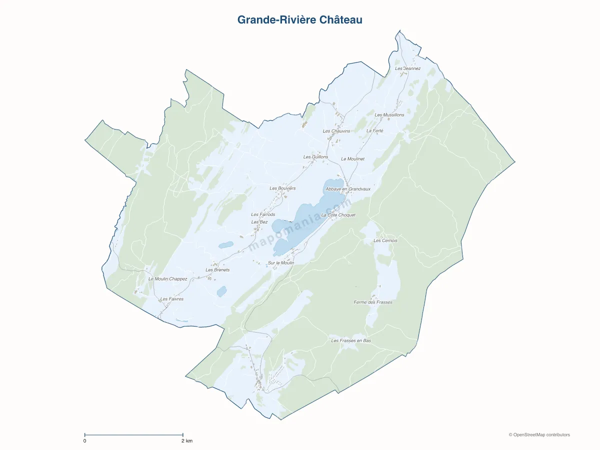 Carte de Grande-Rivière Château à personnaliser