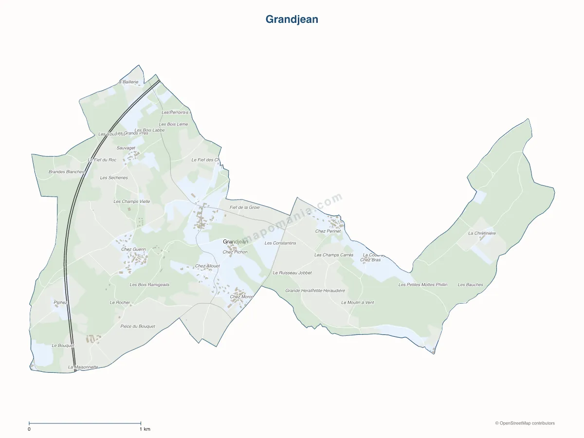 Carte de Grandjean à personnaliser