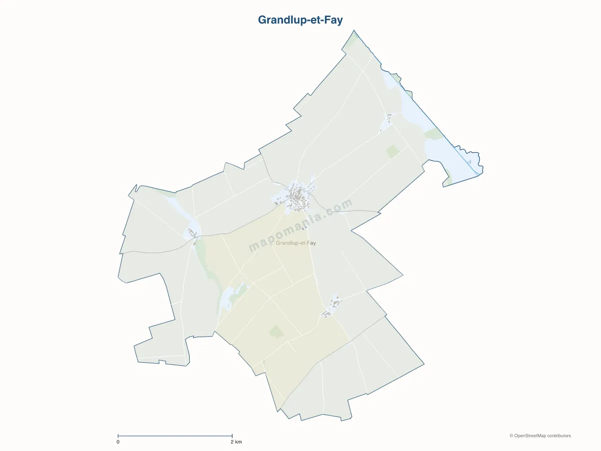 Carte de Grandlup-et-Fay à personnaliser