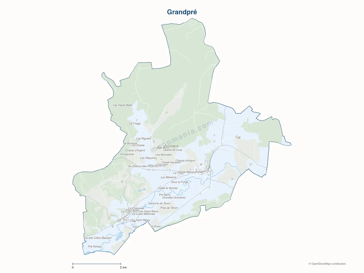 Carte de Grandpré à personnaliser
