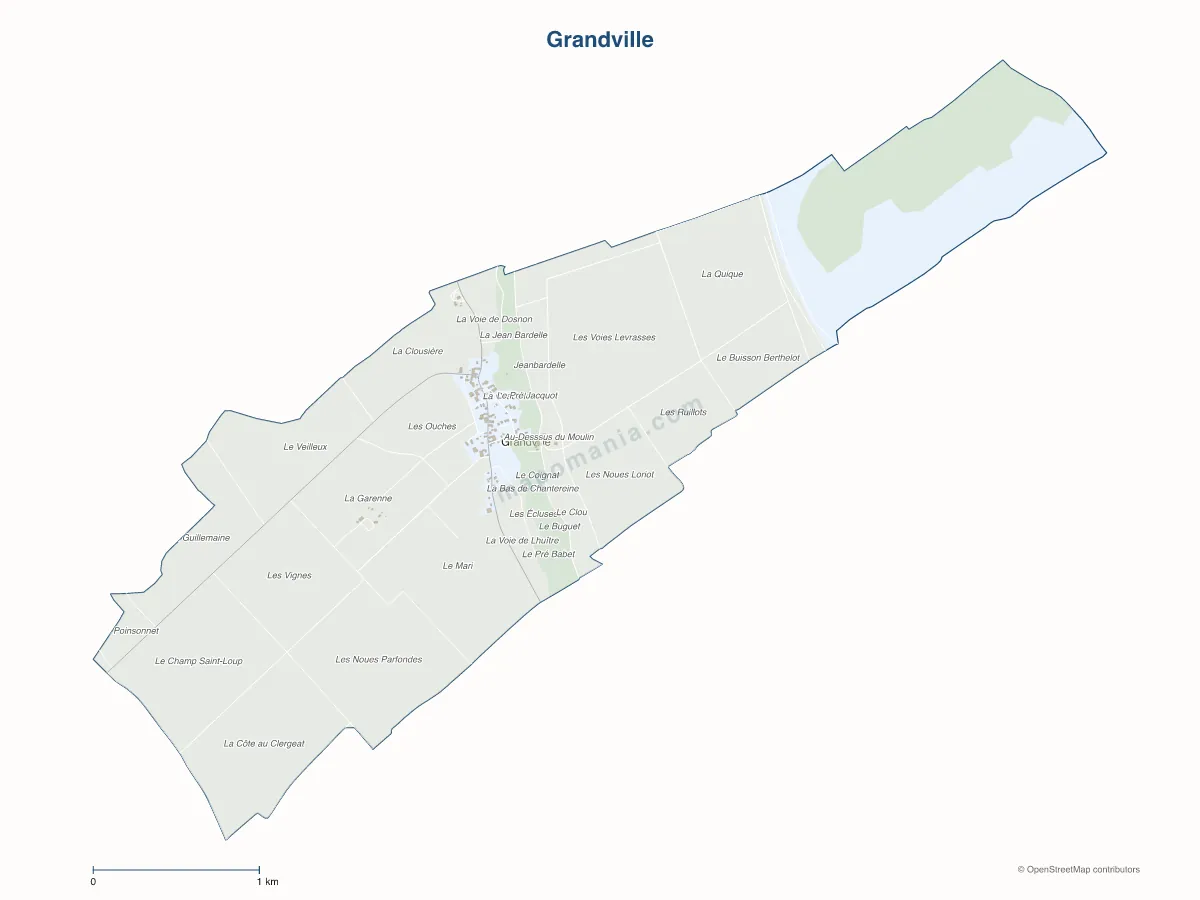 Carte de Grandville à personnaliser