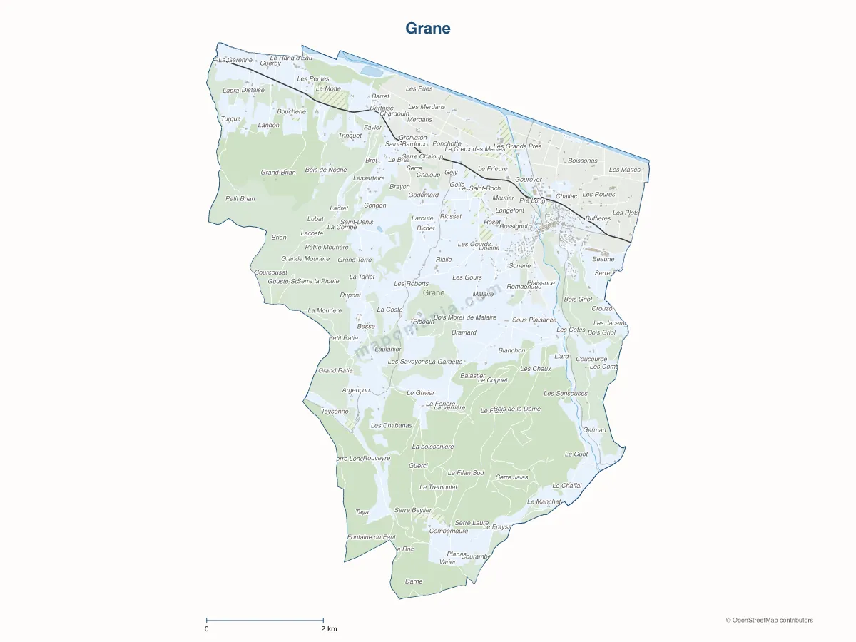 Carte de Grane à personnaliser