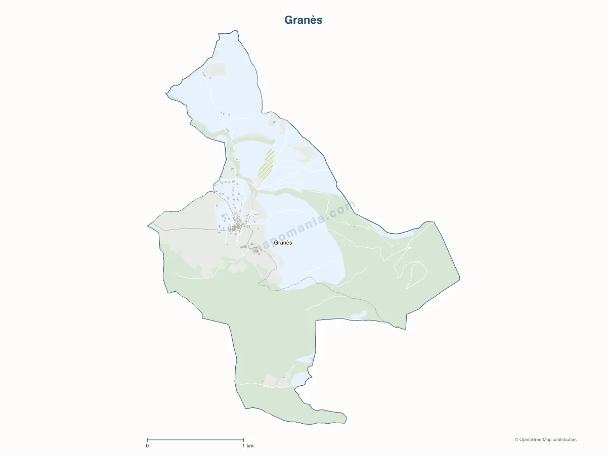 Carte de Granès à personnaliser